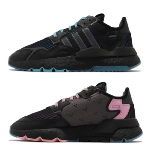 *SOLD Adidas Nite Jogger Black/Blue/Pink - Picture 2 of 10